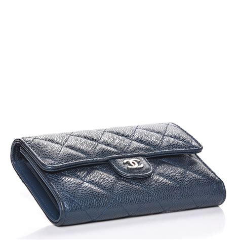 chanel blue small wallet